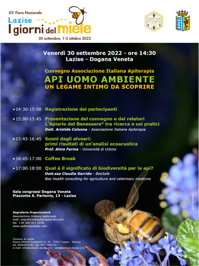 Locandina convegno Apiterapia